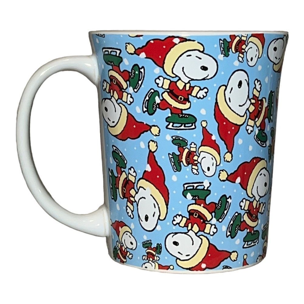 Peanuts Gibson Overseas Ski Snoopy Winter Holiday Coffee Mug Ceramic EUC